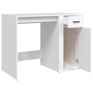 Psací stůl bílý 100 x 49 x 75 cm kompozitní dřevo - obrázek 7