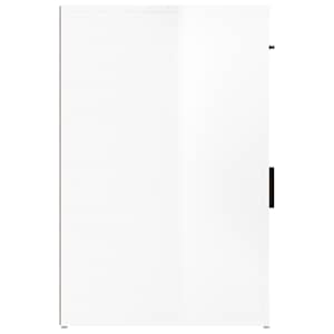 Skříňka k psacímu stolu lesklá bílá 40x49x75cm kompozitní dřevo - obrázek 8