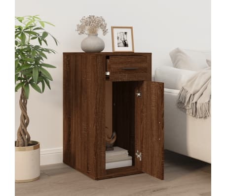 vidaXL Armoire de bureau Ch&ecirc;ne marron 40x49x75 cm Bois d'ing&eacute;nierie