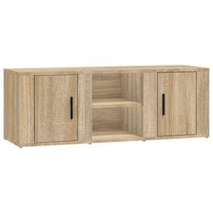 TV skříňka dub sonoma 100x31,5x35 cm kompozitní dřevo - obrázek 2