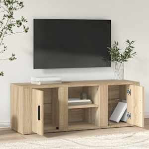 TV skříňka dub sonoma 100x31,5x35 cm kompozitní dřevo - obrázek 3