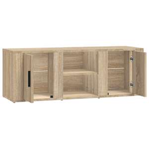 TV skříňka dub sonoma 100x31,5x35 cm kompozitní dřevo - obrázek 7
