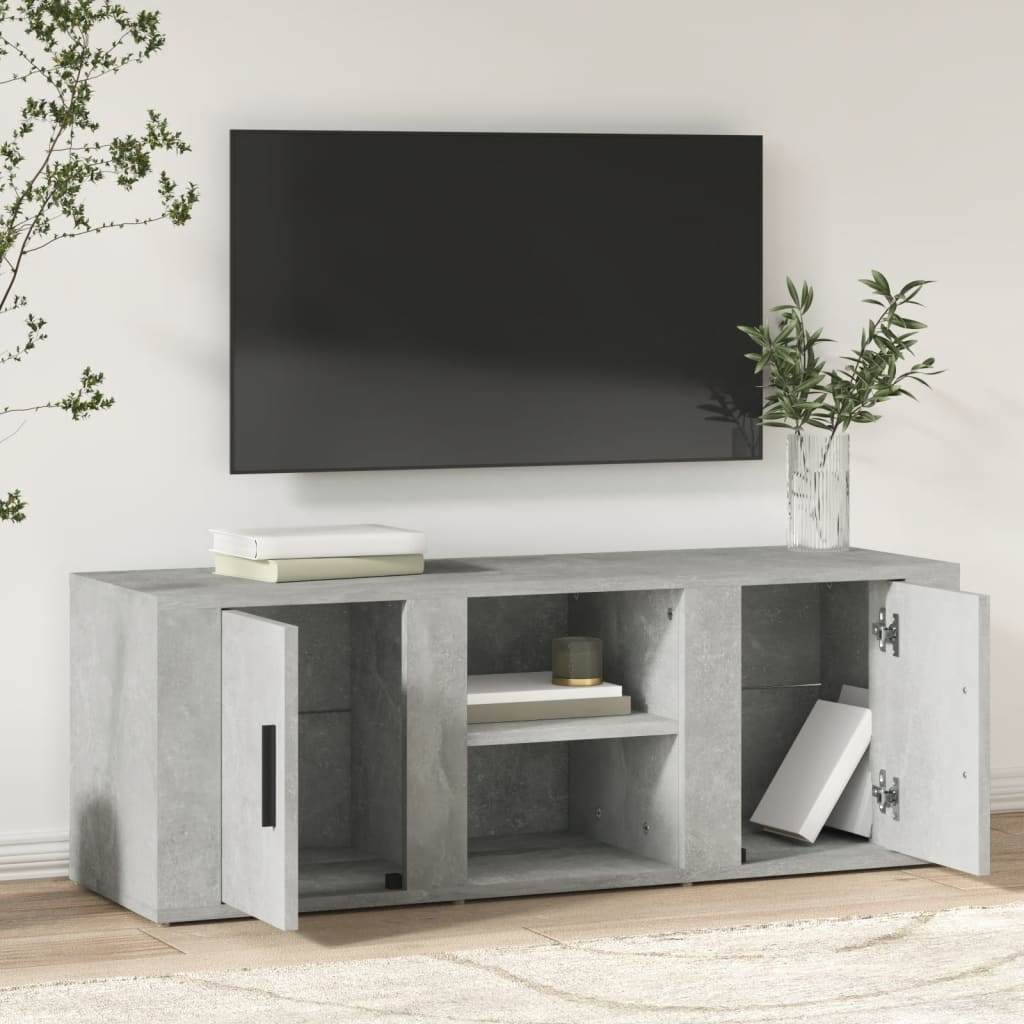 vidaXL Tv-meubel 100x31,5x35 cm bewerkt hout betongrijs