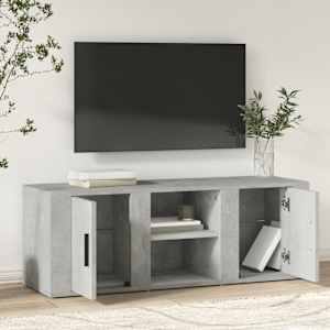 TV skříňka betonově šedá 100 x 31,5 x 35 cm kompozitní dřevo - obrázek 3