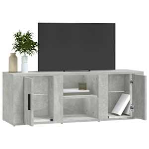 TV skříňka betonově šedá 100 x 31,5 x 35 cm kompozitní dřevo - obrázek 4