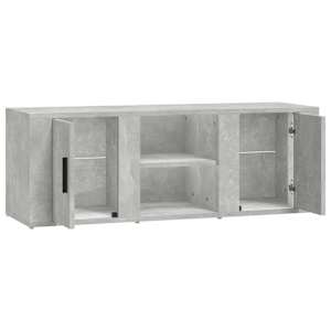 TV skříňka betonově šedá 100 x 31,5 x 35 cm kompozitní dřevo - obrázek 7