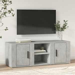 TV skříňka betonově šedá 100 x 31,5 x 35 cm kompozitní dřevo - obrázek 1