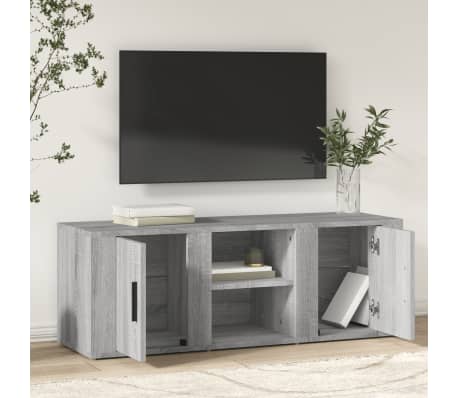 vidaXL Έπιπλο Τηλεόρασης Γκρι Sonoma 100x31,5x35 εκ. από Επεξεργ. Ξύλο