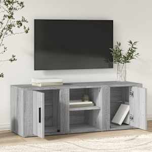 TV skříňka šedá sonoma 100x31,5x35 cm kompozitní dřevo - obrázek 3