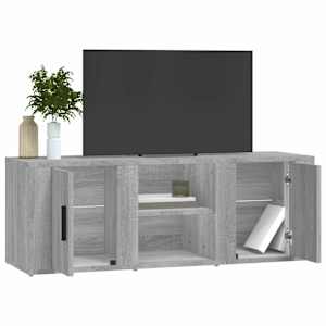 TV skříňka šedá sonoma 100x31,5x35 cm kompozitní dřevo - obrázek 4