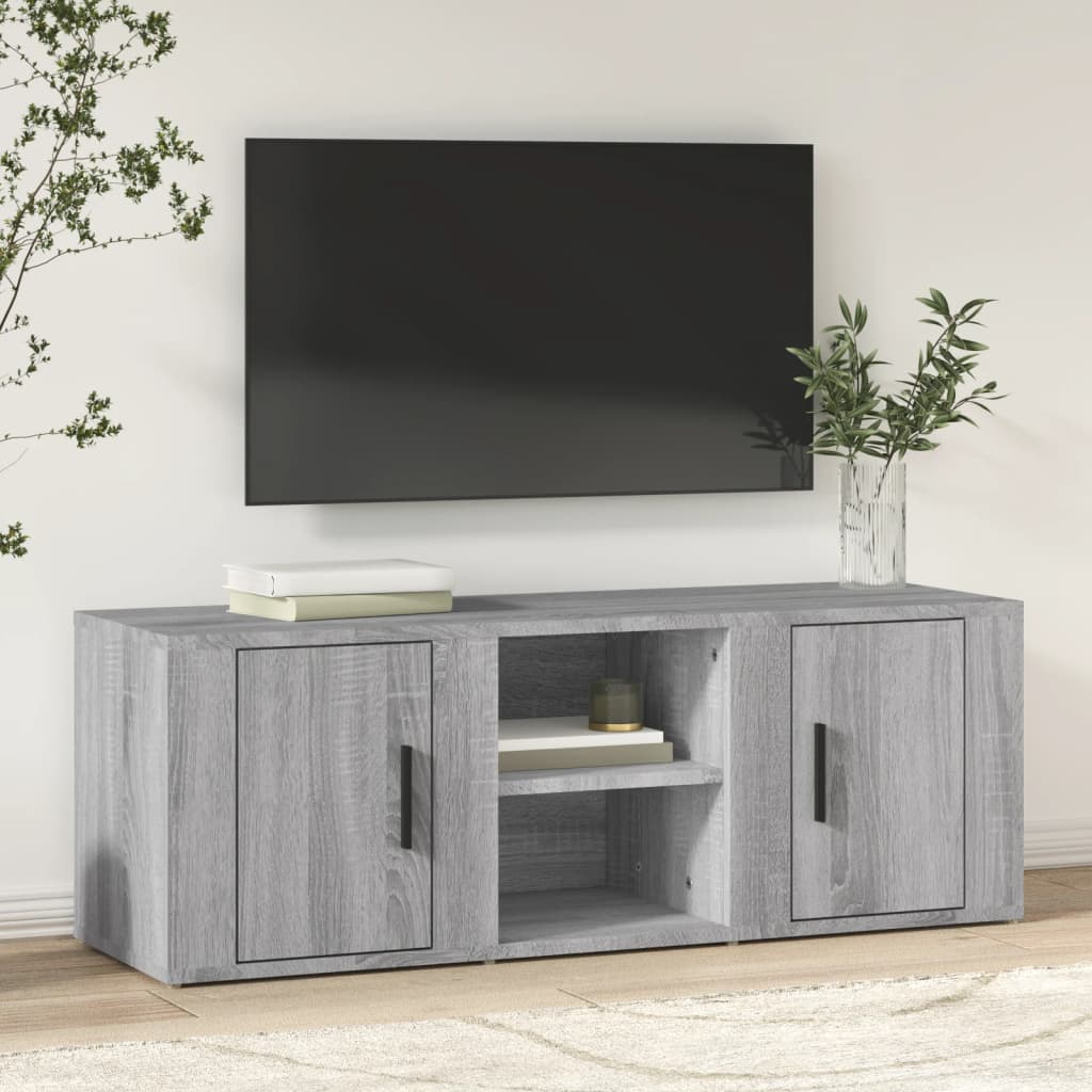 vida XL TV-Schrank Grau Sonoma 100x 31,5x 35 cm Holzwerkstoff