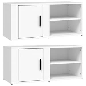 TV skříňky 2 ks bílé 80 x 31,5 x 36 cm kompozitní dřevo - obrázek 2