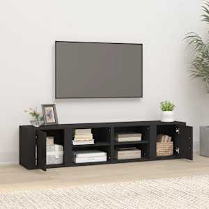 TV skříňky 2 ks černé 80 x 31,5 x 36 cm kompozitní dřevo - obrázek 3