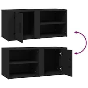 TV skříňky 2 ks černé 80 x 31,5 x 36 cm kompozitní dřevo - obrázek 9