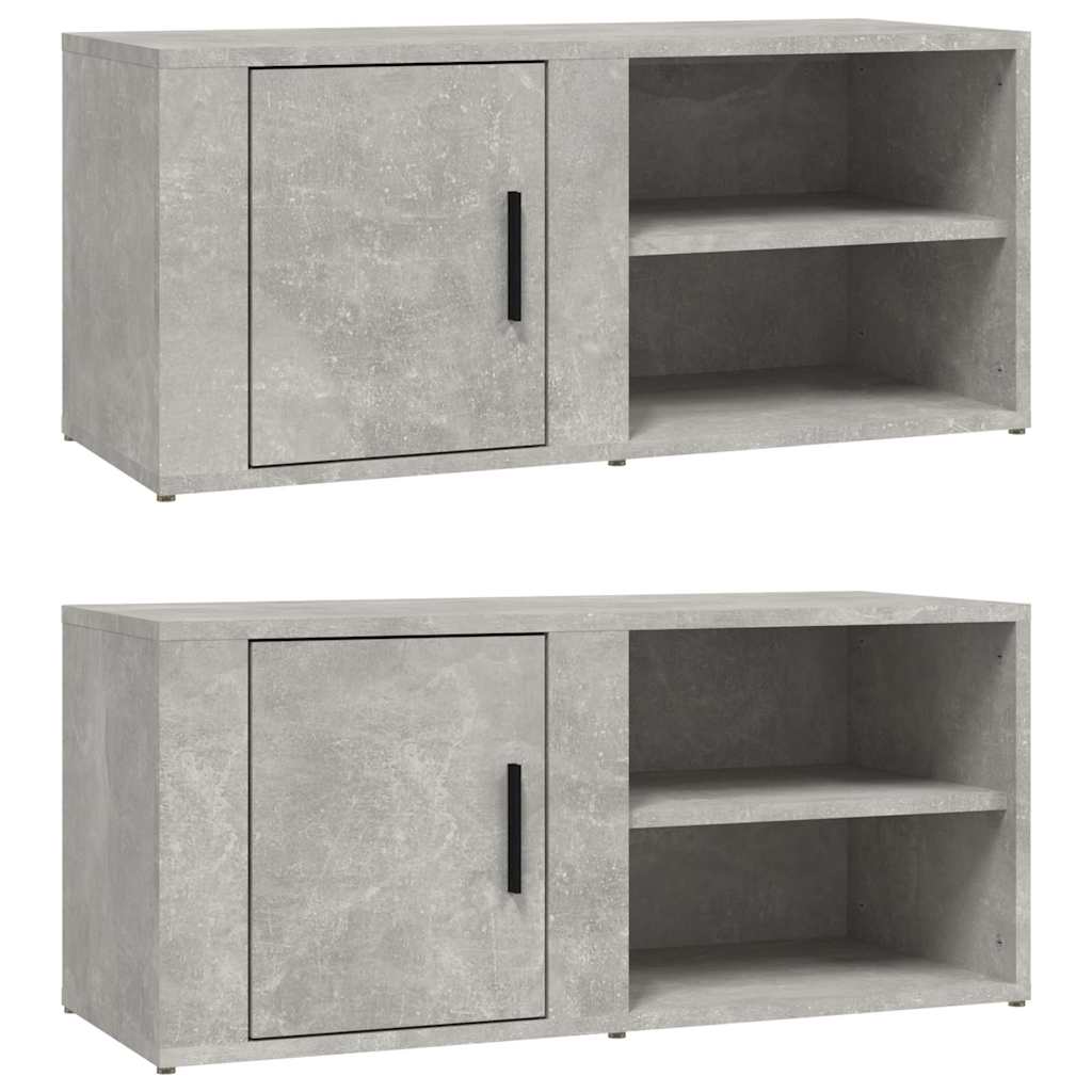 vidaXL TV skříňky 2 ks betonově šedé 80 x 31,5 x 36 cm kompozit