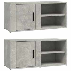 TV skříňky 2 ks betonově šedé 80 x 31,5 x 36 cm kompozit - obrázek 2