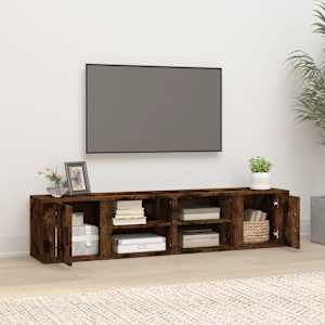 TV skříňky 2 ks kouřový dub 80 x 31,5 x 36 cm kompozitní dřevo - obrázek 3