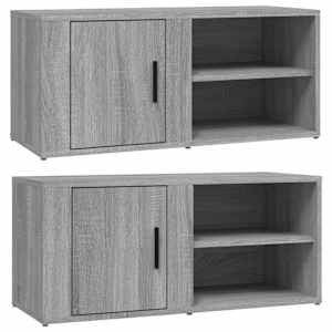 TV skříňky 2 ks šedé sonoma 80 x 31,5 x 36 cm kompozitní dřevo - obrázek 2