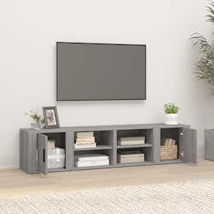 TV skříňky 2 ks šedé sonoma 80 x 31,5 x 36 cm kompozitní dřevo - obrázek 3