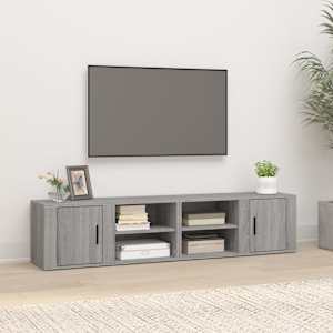 TV omarica 2 kosa siva sonoma 80x31,5x36 cm inženirski les