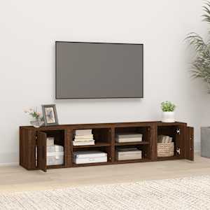 TV skříňky 2 ks hnědý dub 80 x 31,5 x 36 cm kompozitní dřevo - obrázek 3