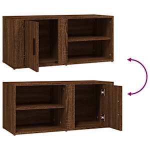 TV skříňky 2 ks hnědý dub 80 x 31,5 x 36 cm kompozitní dřevo - obrázek 10