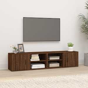 TV skříňky 2 ks hnědý dub 80 x 31,5 x 36 cm kompozitní dřevo - obrázek 1