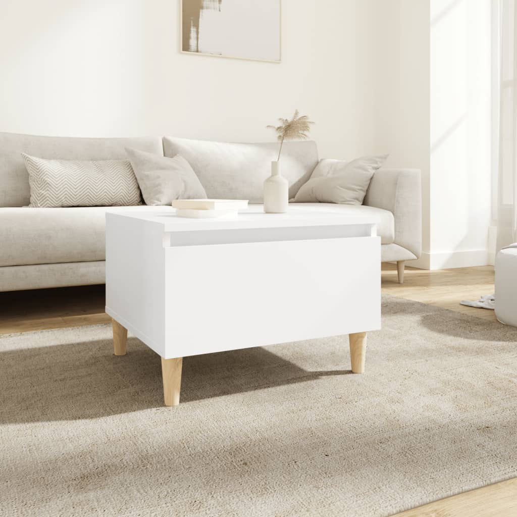 vida XL Beistelltisch Weiß 50x 46x 35 cm Holzwerkstoff