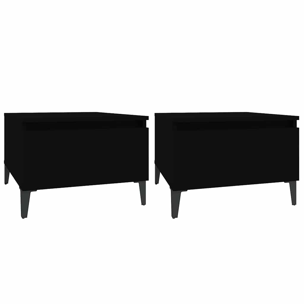 vidaXL Odkládací stolky 2 ks černé 50 x 46 x 35 cm kompozitní dřevo