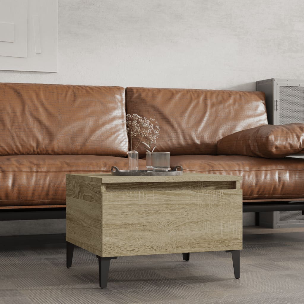 vida XL Beistelltisch Sonoma-Eiche 50x 46x 35 cm Holzwerkstoff