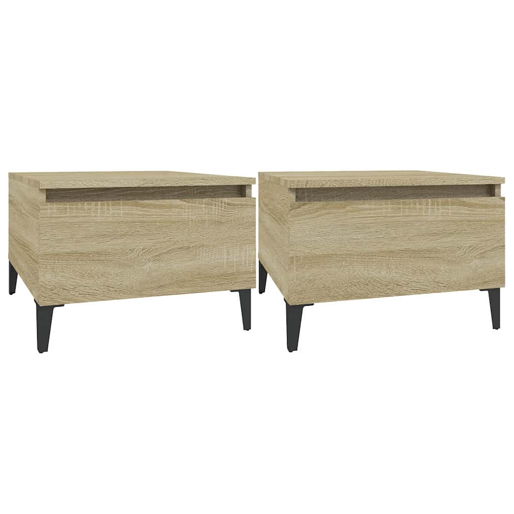 vidaXL Odkládací stolky 2 ks dub sonoma 50x46x35 cm kompozitní dřevo