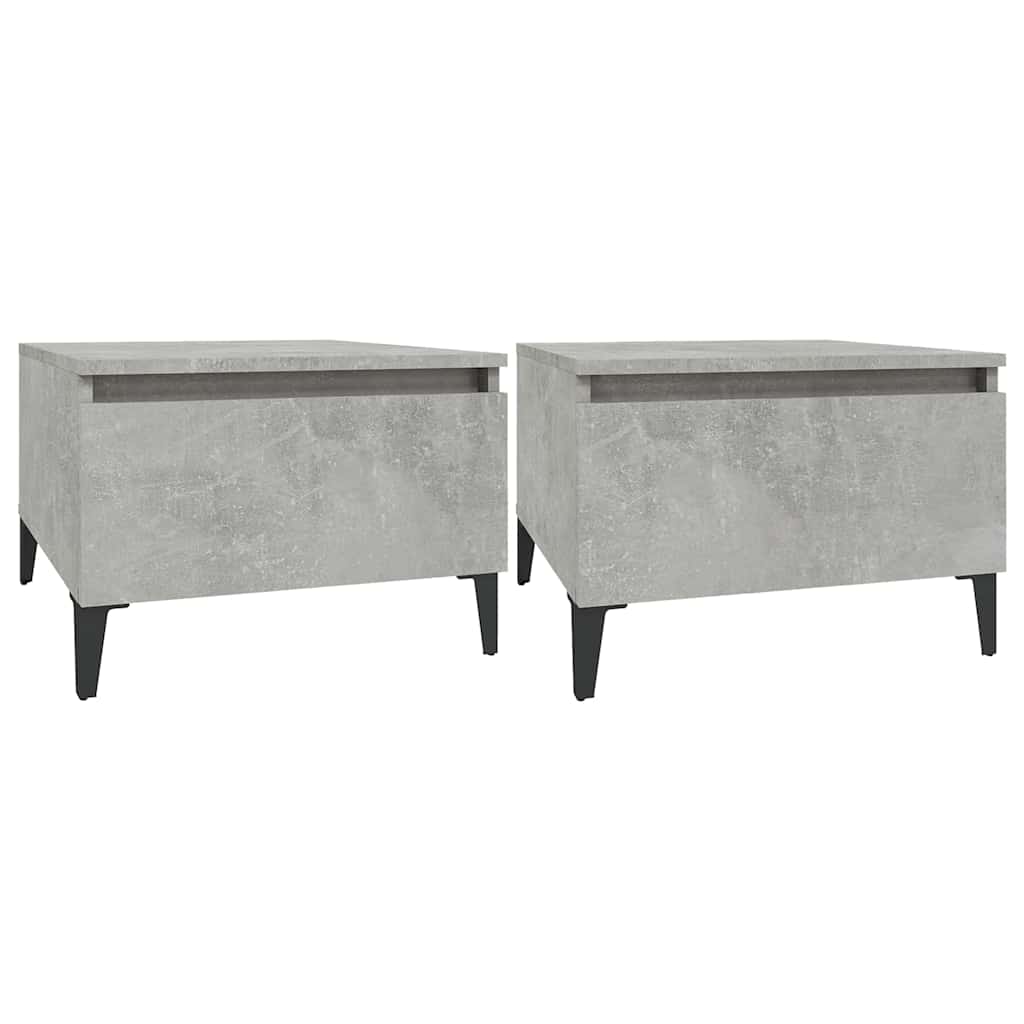 vidaXL Odkládací stolky 2 ks betonově šedé 50x46x35cm kompozitní dřevo