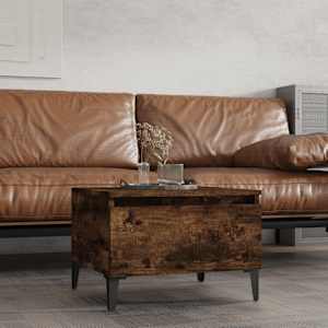 Stranska mizica dimljeni hrast 50x46x35 cm inženirski les