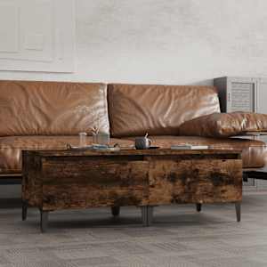 Stranska mizica 2 kosa dimljeni hrast 50x46x35cm inženirski les