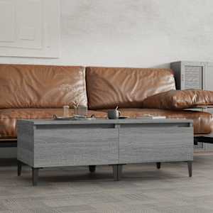 Stranska mizica 2 kosa siva sonoma 50x46x35 cm inženirski les