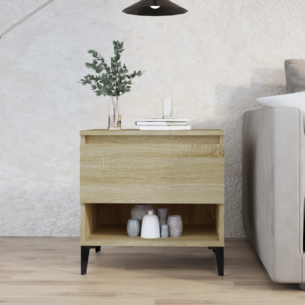 vida XL Beistelltisch Sonoma-Eiche 50x 46x 50 cm Holzwerkstoff