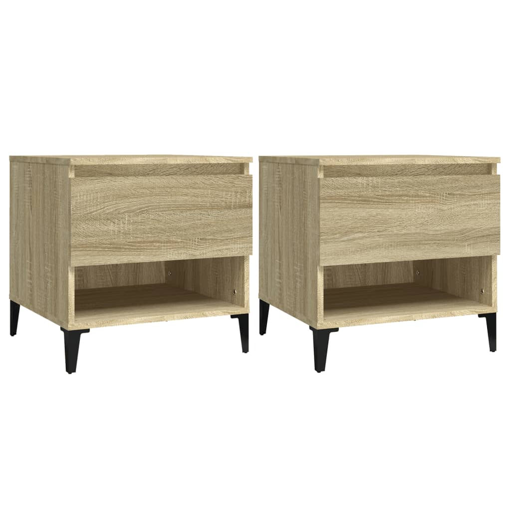 vidaXL Odkládací stolky 2 ks dub sonoma 50x46x50 cm kompozitní dřevo