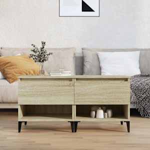 Stranska mizica 2 kosa sonoma hrast 50x46x50 cm inženirski les