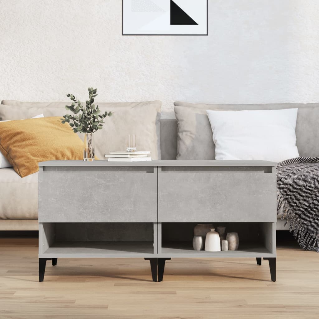 vida XL Beistelltische 2 Stk. Betongrau 50x 46x 50 cm Holzwerkstoff