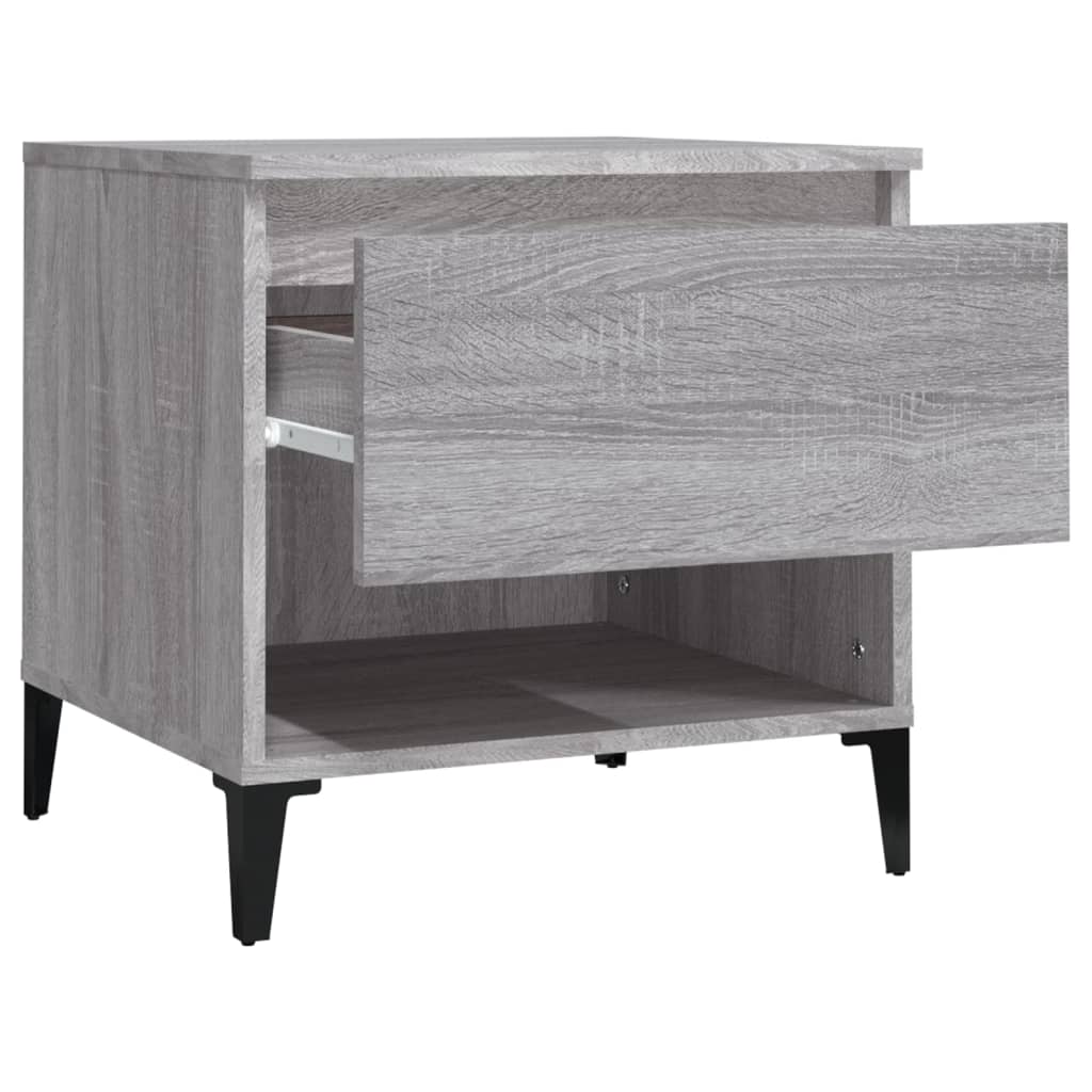  Bočný stolík sivý sonoma 50x46x50 cm spracované drevo