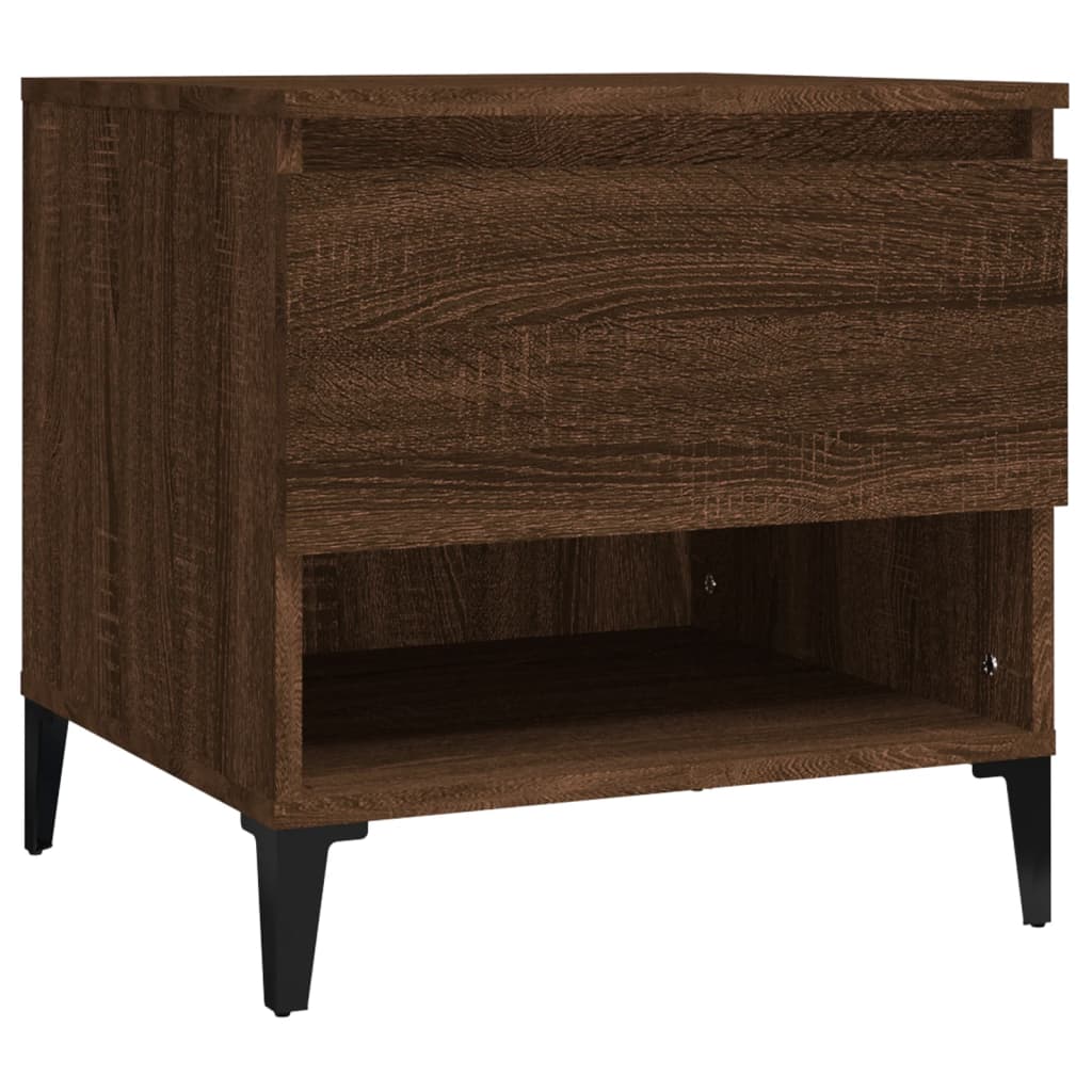  Bočný stolík hnedý dub 50x46x50 cm spracované drevo