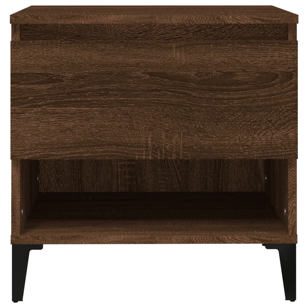  Bočný stolík hnedý dub 50x46x50 cm spracované drevo