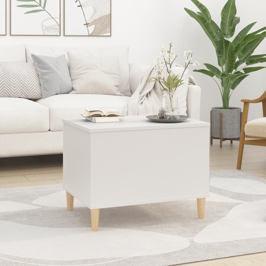 vidaXL Salontafel 60x44,5x45 cm bewerkt hout wit