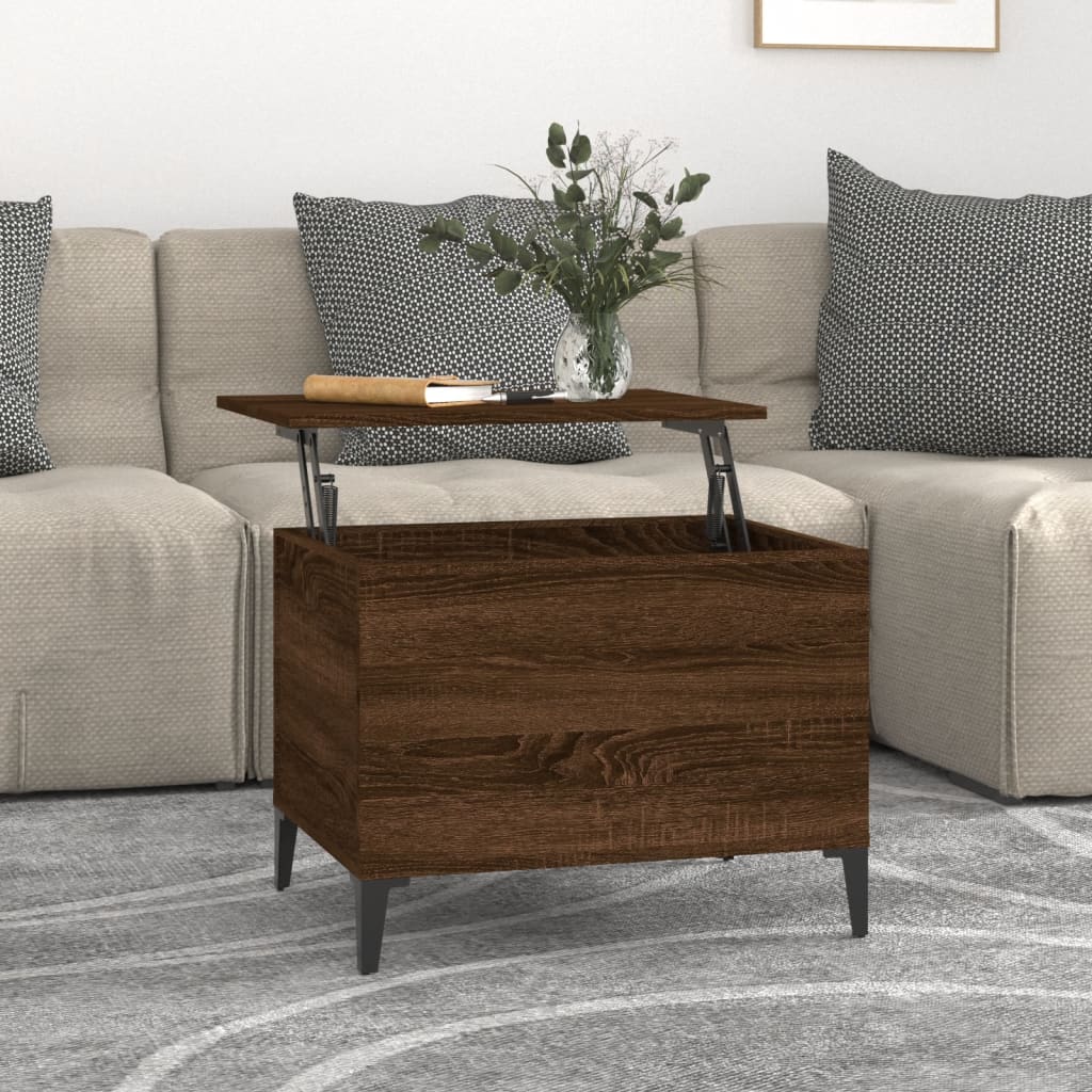 vidaXL Table basse Chêne marron 60x44,5x45 cm Bois d'ingénierie