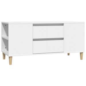 TV skříňka bílá 102x44,5x50 cm kompozitní dřevo - obrázek 2