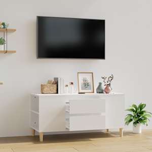 TV skříňka bílá 102x44,5x50 cm kompozitní dřevo - obrázek 1