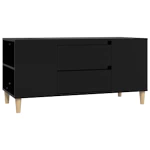 TV skříňka černá 102x44,5x50 cm kompozitní dřevo - obrázek 2