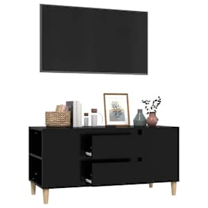 TV skříňka černá 102x44,5x50 cm kompozitní dřevo - obrázek 5