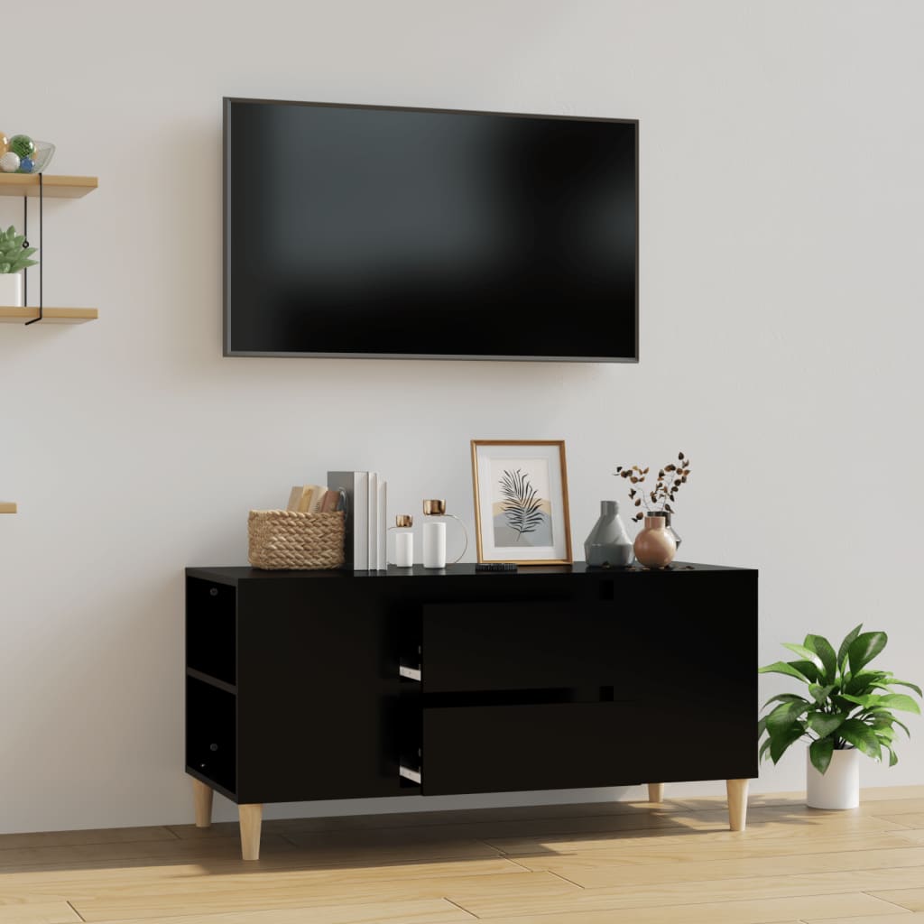 vida XL TV-Schrank Schwarz 102x 44,5x 50 cm Holzwerkstoff