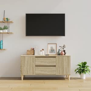 TV skříňka dub sonoma 102x44,5x50 cm kompozitní dřevo - obrázek 3